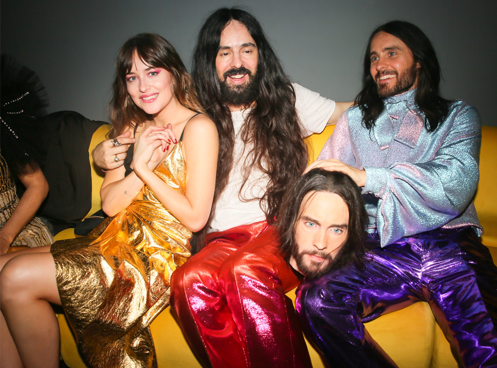 Dakota Johnson, Alessandro Michele, Jared Leto, 2019 MET Gala, After Party Dakota Johnson, Alessandro Michele, Jared Leto, 2019 MET Gala, After Party